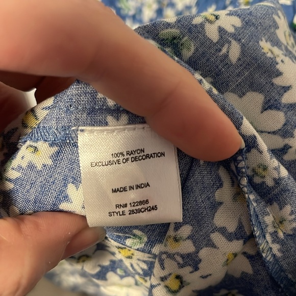 Chenault Blue Ditsy Floral Blouse - Picture 6 of 7